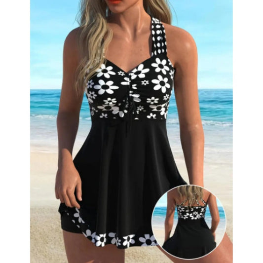 🩱 Pantaloni scurți cu flori asortați cu un tankini – simți-te încrezător la plajă! 🏖️