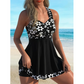 🩱 Pantaloni scurți cu flori asortați cu un tankini – simți-te încrezător la plajă! 🏖️-2