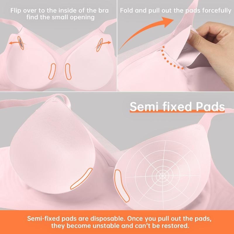 ✨Respirabil și fără restricții 😍 Sutien push-up fără cusături din plasă pentru femei-7