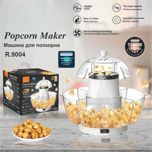 1200 W automatický stroj na výrobu popcornu s horúcim vzduchom