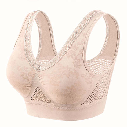 🎀 Sutien din dantelă fără sârmă, cu suport ridicat, pentru femei