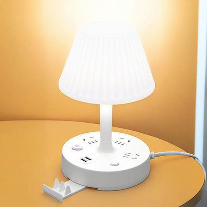 Stolná lampa s USB portom a zásuvkou