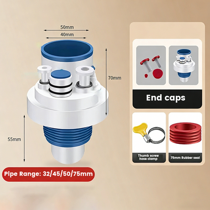 Ľahko inštalovateľná viacportová spojka odtokovej rúrky