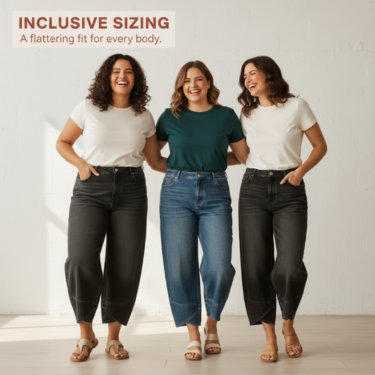 Dámske ležérne široké nohavice s krátkou dĺžkou