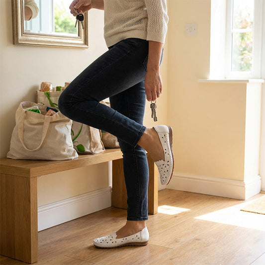 Ženski cvetlični prozorni zračni ravni mokasini