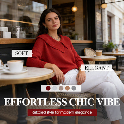 Dámska pletená mikina s golierom