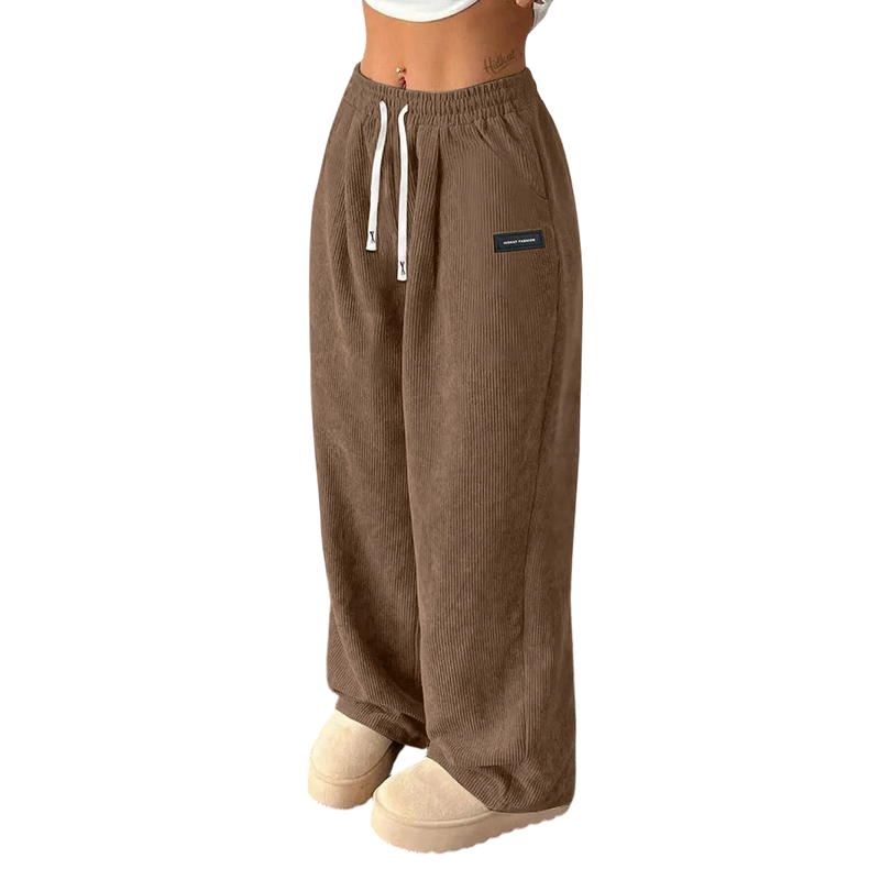 ✨💓Pantaloni largi din catifea pentru femei, cu șnur🔥-4