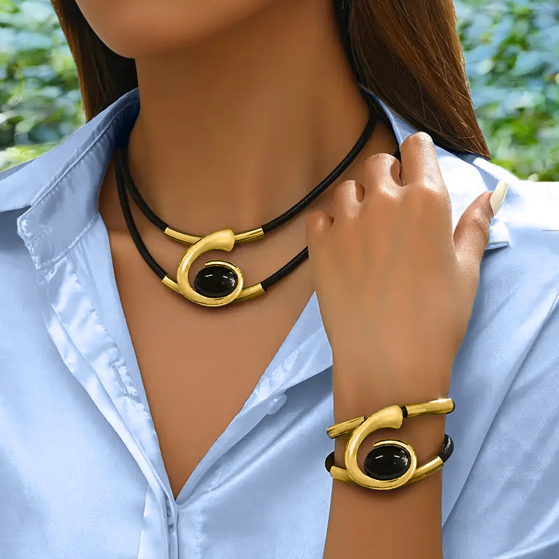 ❣️Cumpără 1 și primești 1 gratis❣️Set colier și brățară Vintage Boho-6