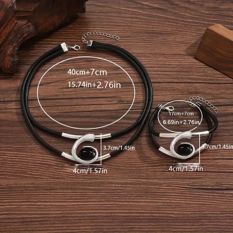 ❣️Cumpără 1 și primești 1 gratis❣️Set colier și brățară Vintage Boho-8