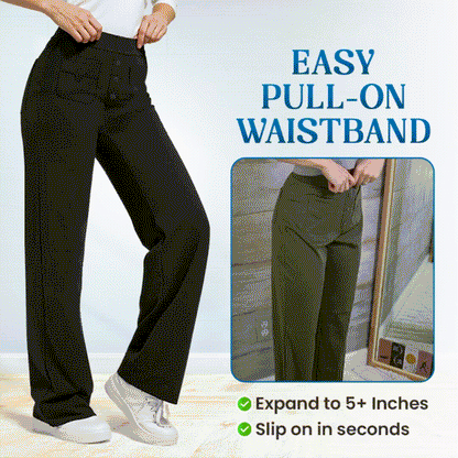 💖Pružné ležérne nohavice s vysokým pásom pre ženy