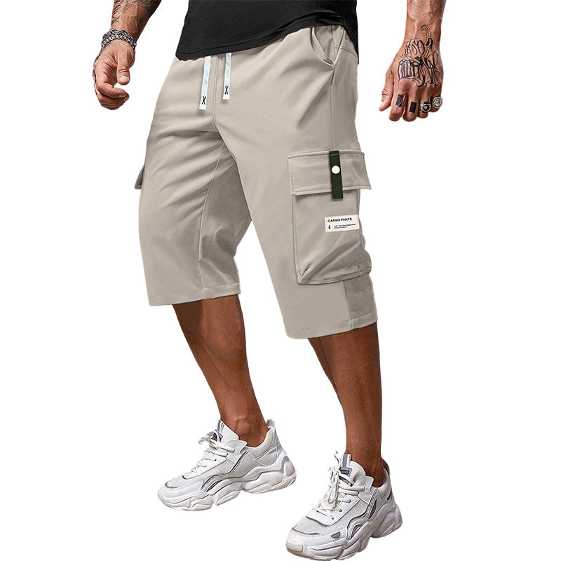 💥Cele mai vândute produse cu 60% reducere🔥 Pantaloni capri cargo pentru bărbați cu șnur🎉-9