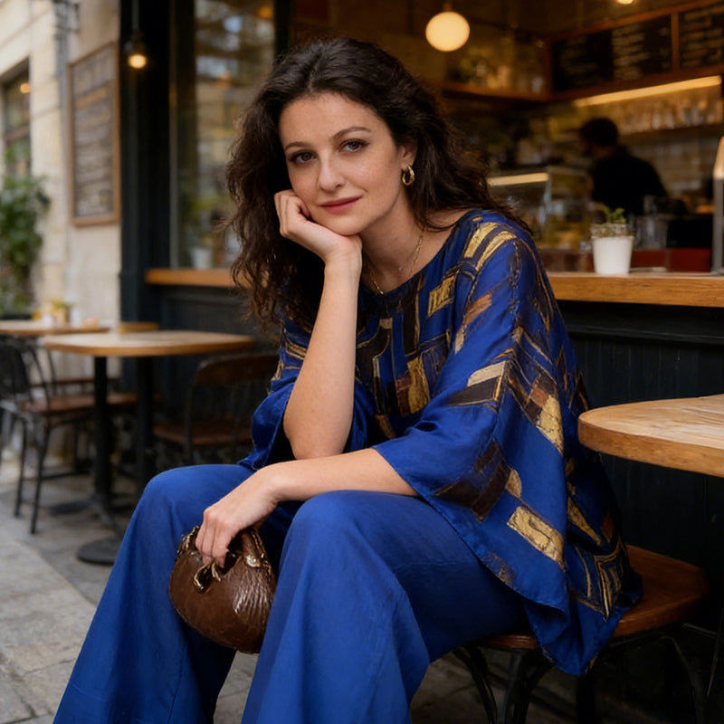 💗Set din 2 piese pentru femei: bluză cu imprimeu și pantaloni💓-2