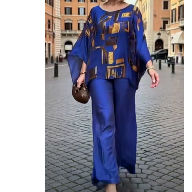 💗Set din 2 piese pentru femei: bluză cu imprimeu și pantaloni💓-10