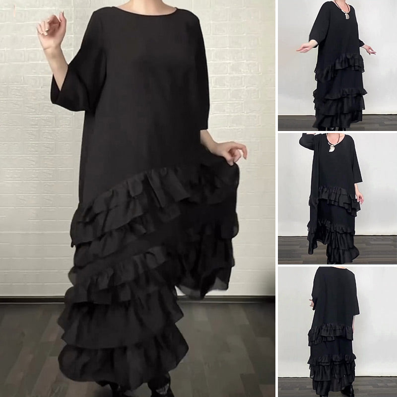 🔥Rochie supradimensionată, cu volane și straturi