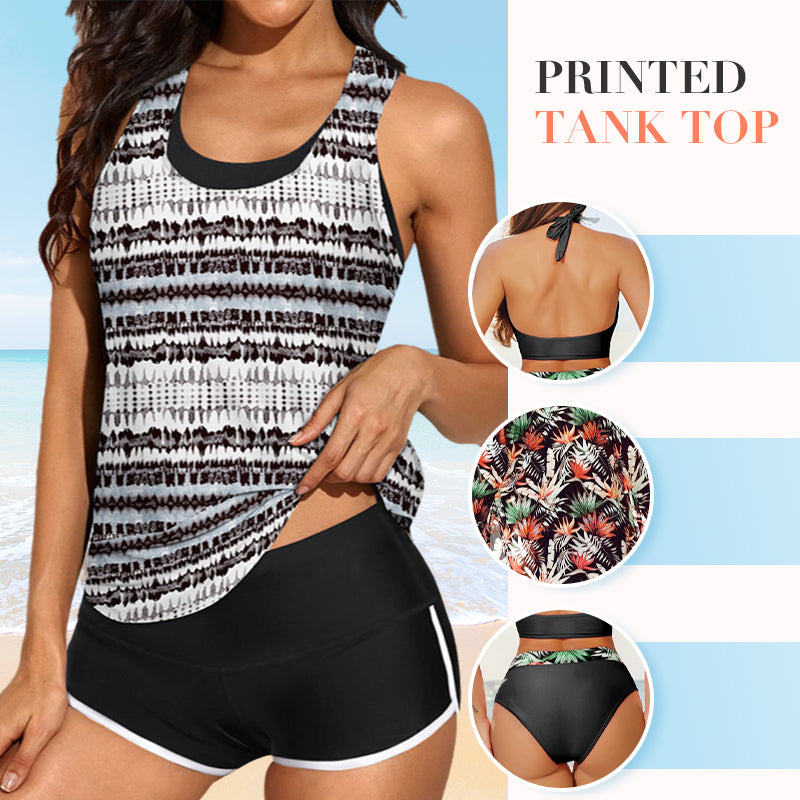 🔥Set 3 piese de bikini imprimate confortabile pentru femei-8