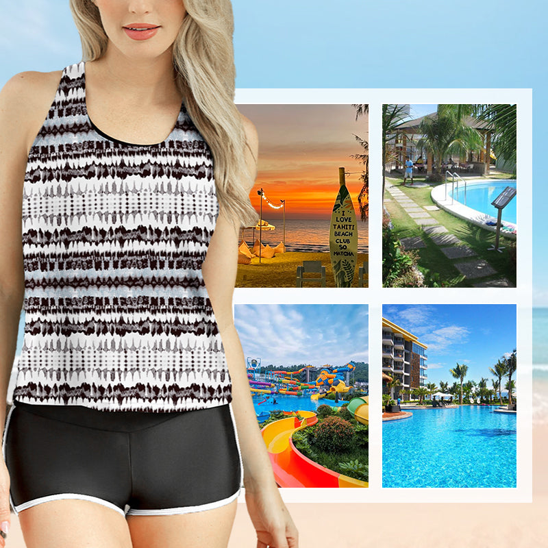 🔥Set 3 piese de bikini imprimate confortabile pentru femei-10