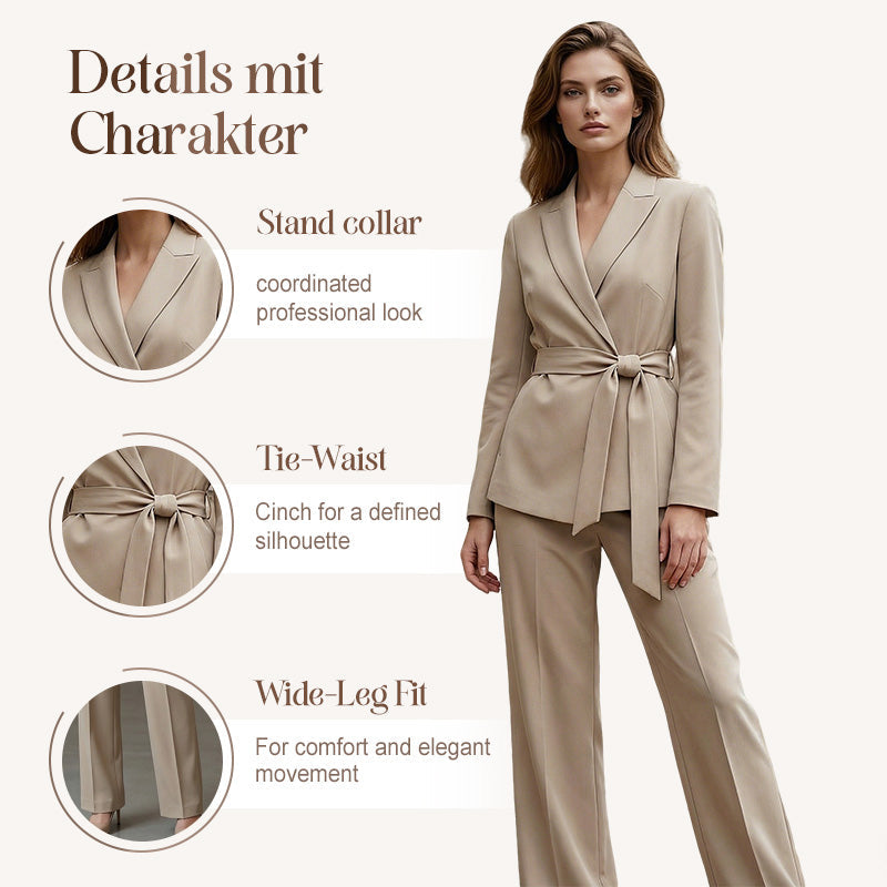 💎 Set elegant din două piese pentru femei, format din bluză și pantaloni larg-5