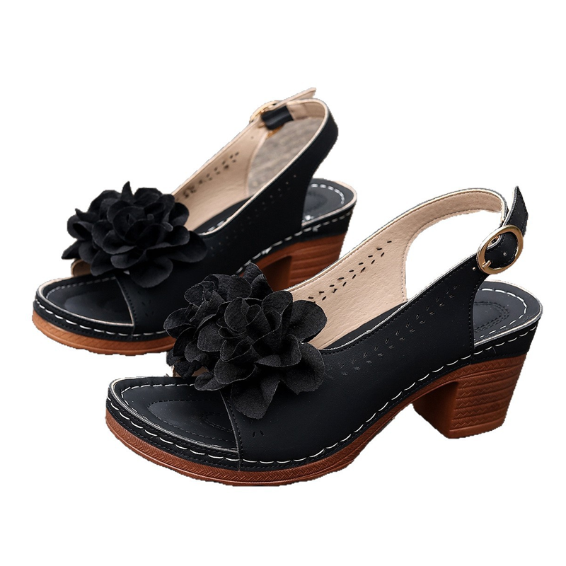 👡Sandale florale cu vârf deschis pentru femei-10