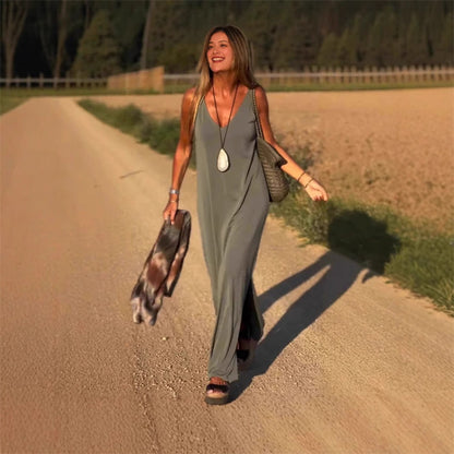 Dámske šaty s výstrihom do V a dlhým rukávom