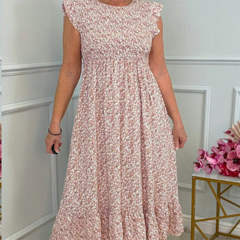 👗 Rochie înaltă elegantă cu imprimeu floral-3