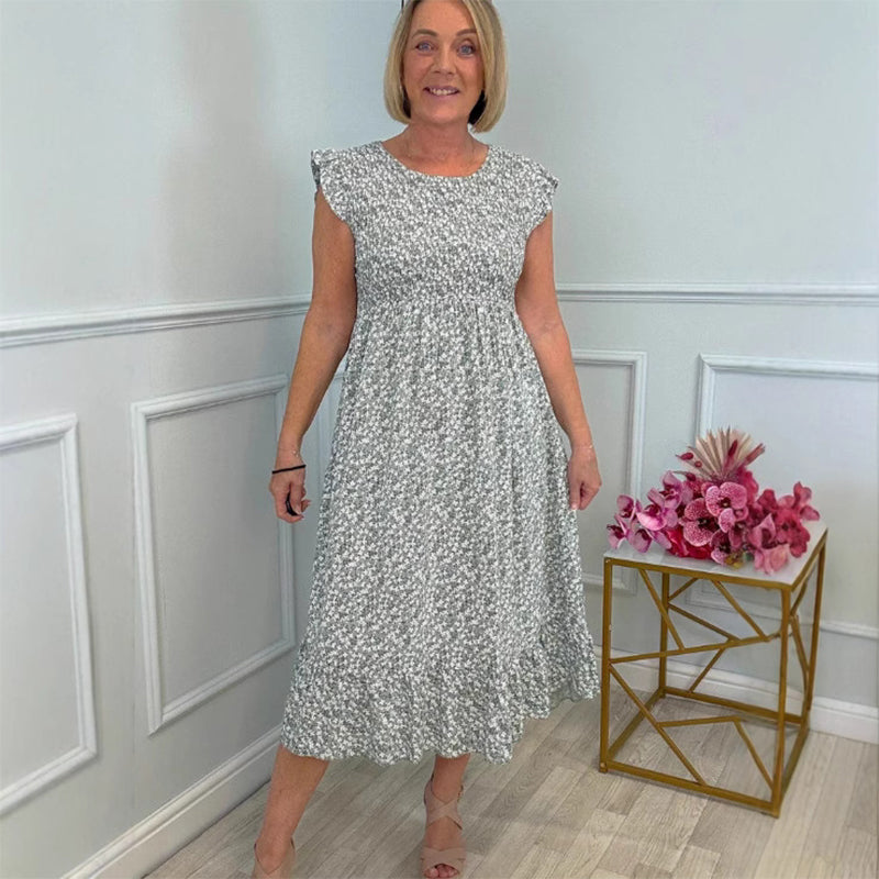 👗 Rochie înaltă elegantă cu imprimeu floral-4
