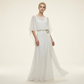 Flowing Cape Sleeve Top & Wrap Pants Set-1