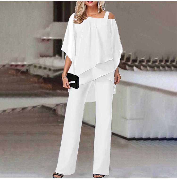 🎉Costum de damă lejer și neregulat👚👖-1