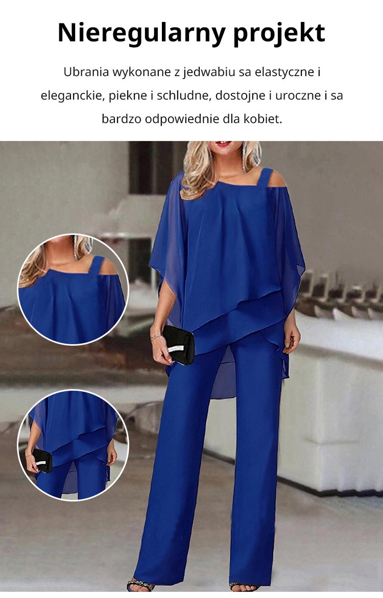 🎉Costum de damă lejer și neregulat👚👖-5