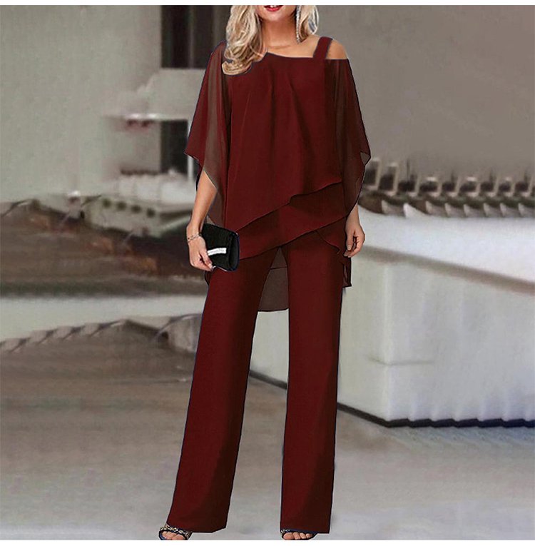 🎉Costum de damă lejer și neregulat👚👖-3