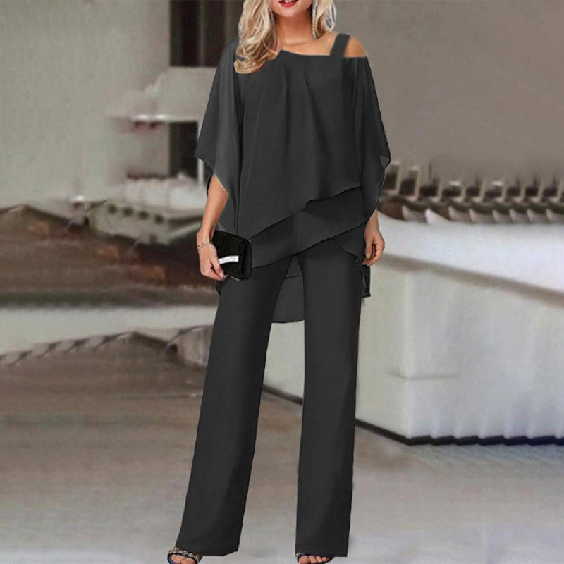 🎉Costum de damă lejer și neregulat👚👖-20