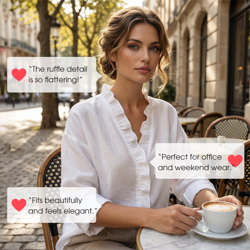 Bluză premium cu decolteu în V și volane! ✨-9