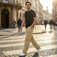 Pantaloni de lucru pentru bărbați, cu picioare drepte și buzunare multiple-2