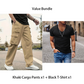 Pantaloni de lucru pentru bărbați, cu picioare drepte și buzunare multiple-11