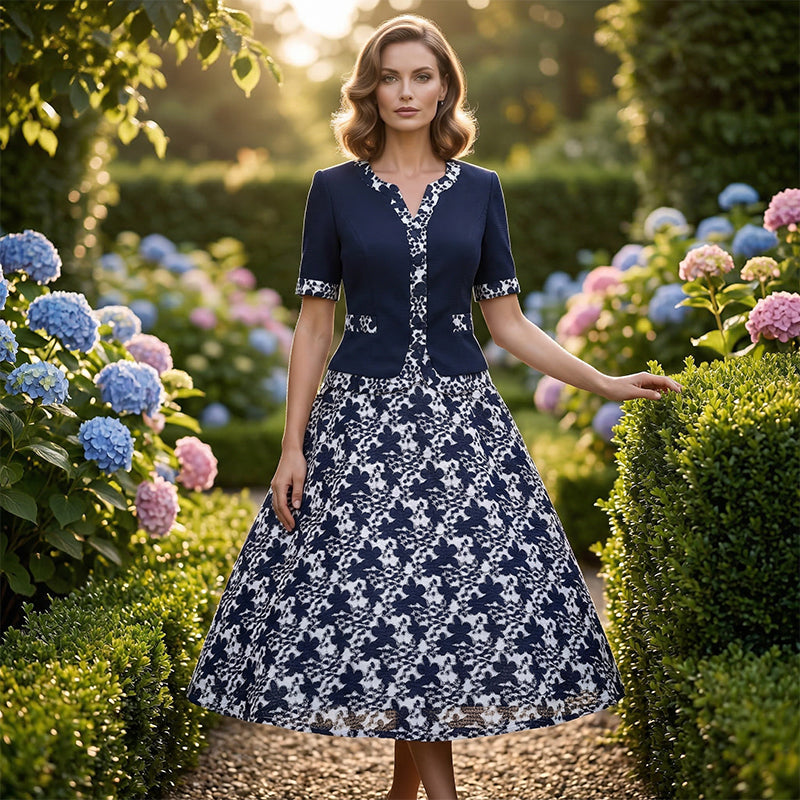 💐Rochie elegantă cu imprimeu floral-6