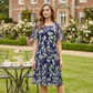 Rochie din șifon cu imprimeu floral-5