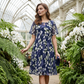 Rochie din șifon cu imprimeu floral-7