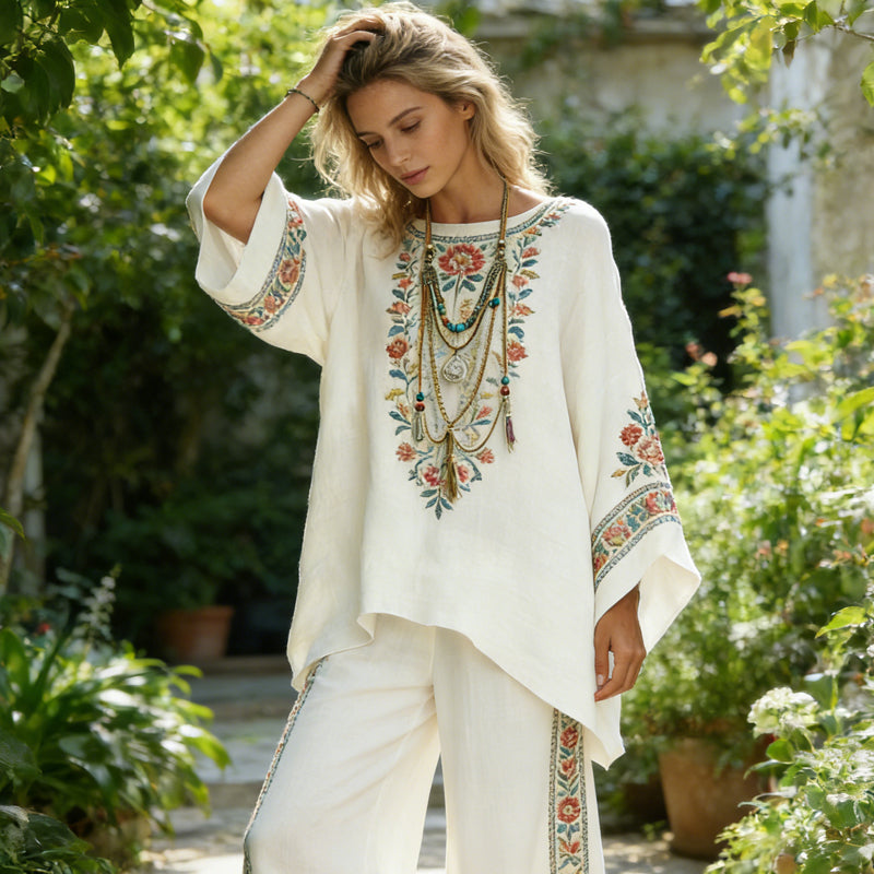 Women's Floral Top & Pants 2-Piece Set-2