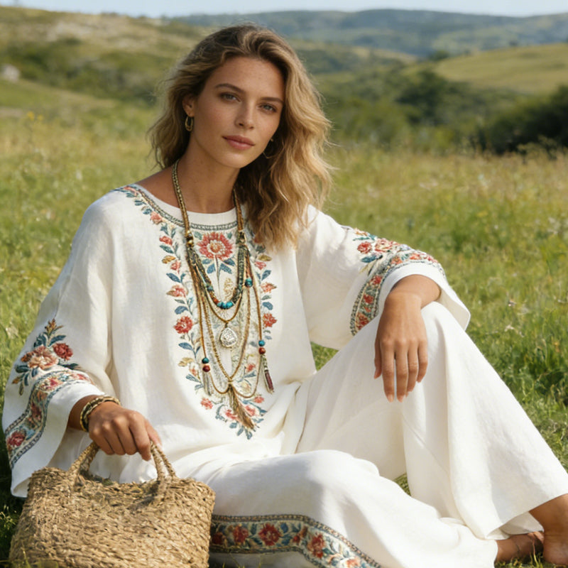 Women's Floral Top & Pants 2-Piece Set-5