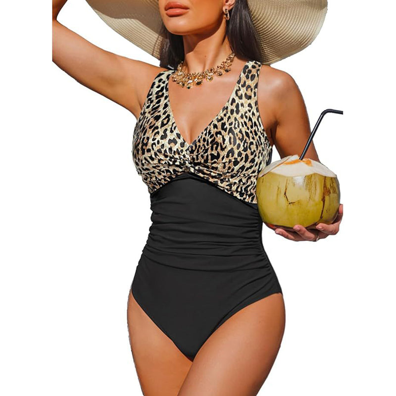 ☀️🏖️Costum de baie dintr-o singură piesă pentru femei, cu efect de modelare a taliei😍-3