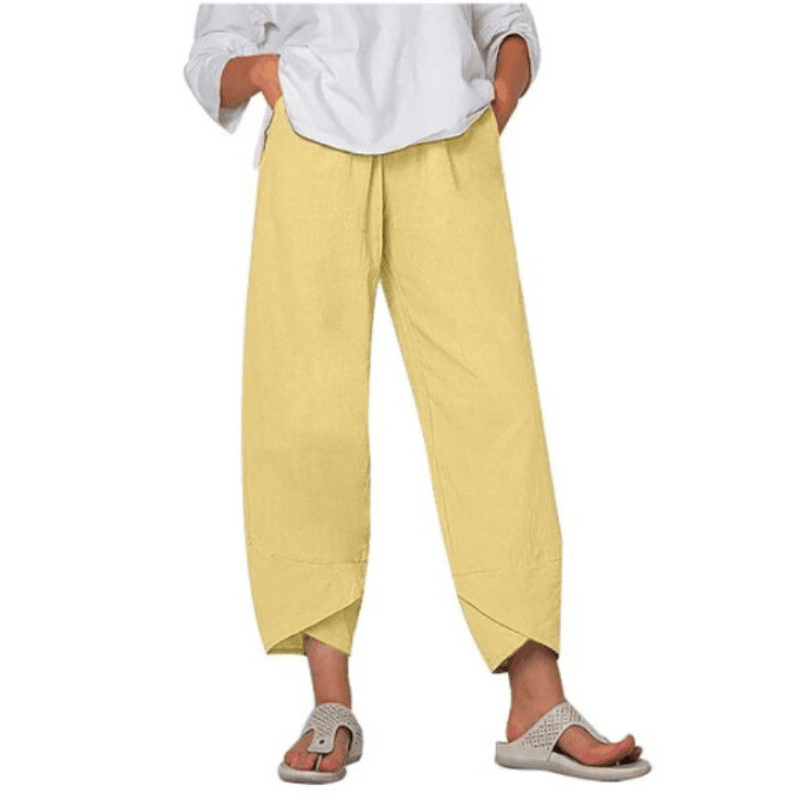 👖 Pantaloni cu buzunare asimetrice asimetrice elastice în talie, de epocă-18