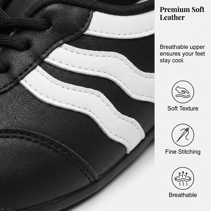 Adidași retro pentru femei, cu dungi și șireturi-4