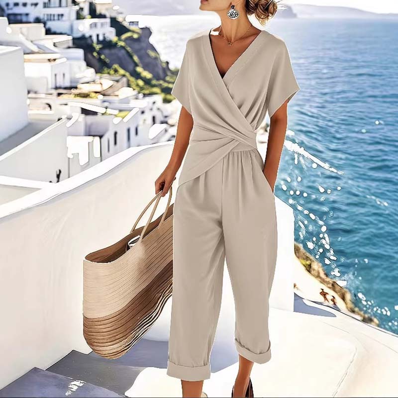 💃 Set elegant din două piese, în culori uni – creează instantaneu o siluetă feminină!-4