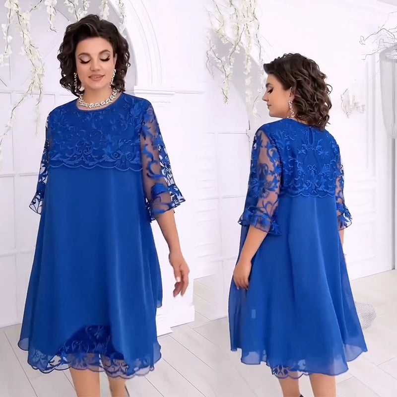 😍Rochie din dantelă în straturi „Sheer Breeze“👗-2