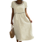 🏖️🌊Rochie casual de vară din dantelă, cu guler rotund🌬️👗-6