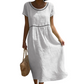 🏖️🌊Rochie casual de vară din dantelă, cu guler rotund🌬️👗-17