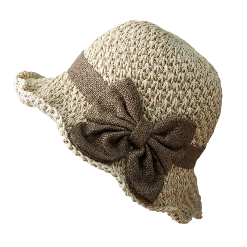 🏖️👒 Pălărie elegantă din paie țesută, cu fundă-11