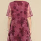 🌺O rochie elegantă, largă, cu imprimeu-3
