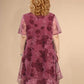 🌺O rochie elegantă, largă, cu imprimeu-5