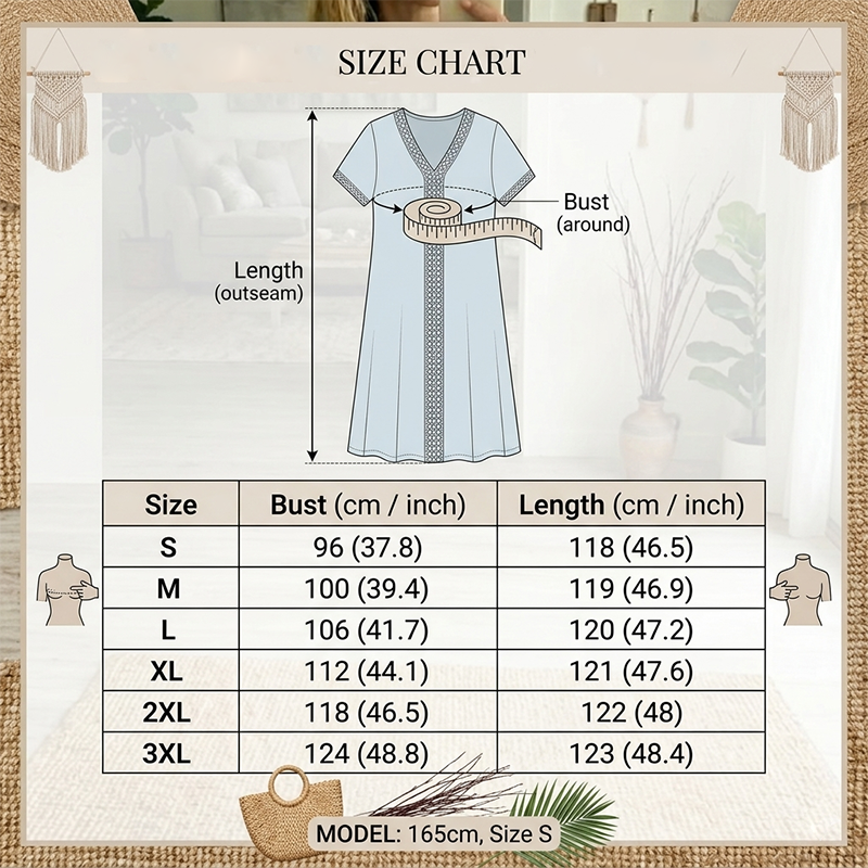 Rochie casual din bumbac și in pentru femei-13