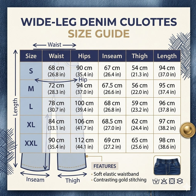 Blugi din denim pentru femei, cu talie elastică, croi larg și lungime scurtă-6